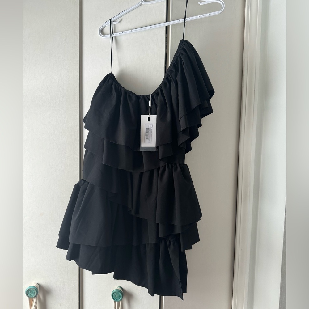 One shoulder black dress! NWT!